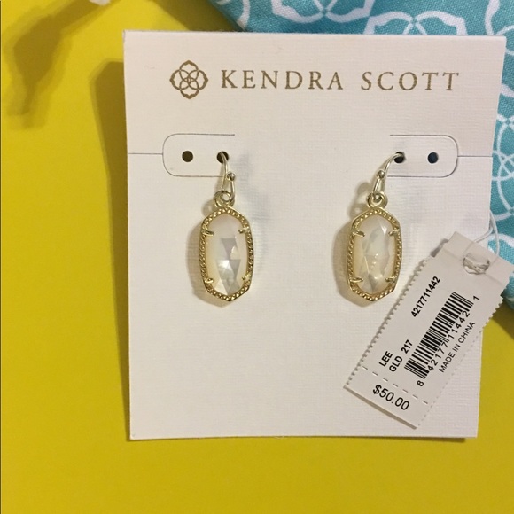 Kendra Scott Ivory Pearl Lee Earrings 